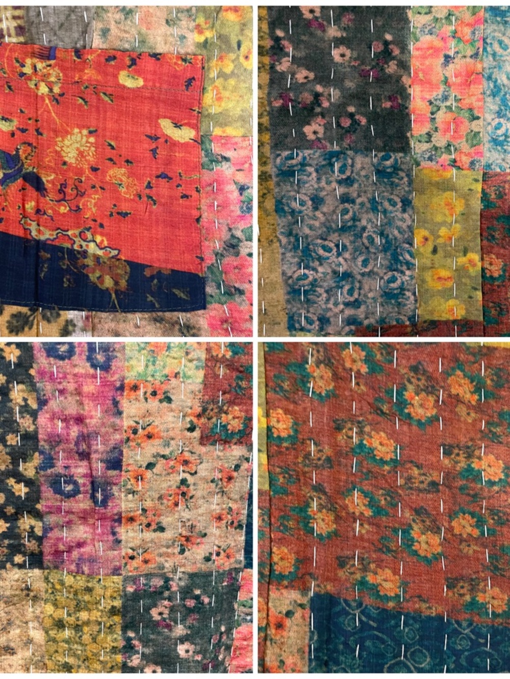 POL Multicolor Kantha Patchwork Jacket L - Picture 7 of 16
